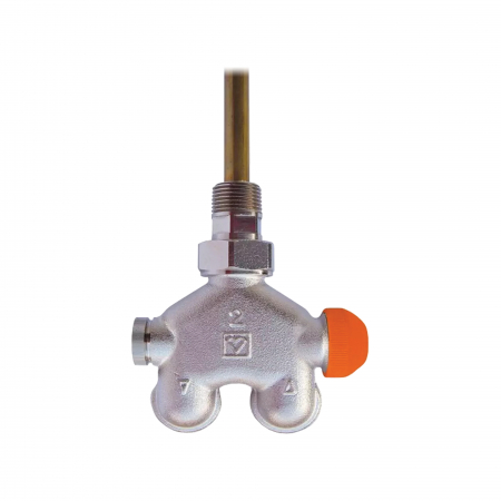 Robineti pentru calorifere - Robinet termostatabil 4 cai, 1/2", bitubular, pentru radiatoare de baie, Herz