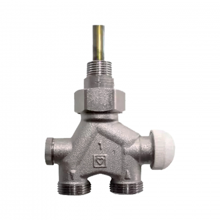 Robineti pentru calorifere - Robinet termostatabil 4 cai, 1/2", bitubular, pentru radiatoare de baie, Herz