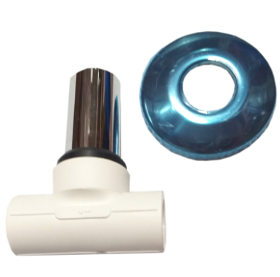 Fitinguri PPR alb - ROBINET TRECERE VENTIL ALB PPR D.20 ROZETA CROMATA - VALROM GAMA RandomKIT