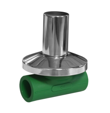Tevi, fitinguri, robineti si accesorii - ROBINET TRECERE VENTIL VERDE PPR D.20 INGROPAT - VALROM GAMA RandomKIT