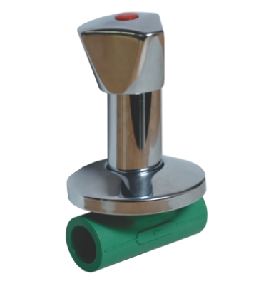 Instalatii de apa si canalizare - Robinet trecere ventil Valrom VALDuotherm verde PPR D. 20 rozeta cromata