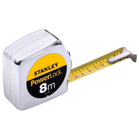 Scule si dispozitive de lucru - Ruleta PowerLock Stanley 0-33-198 clasic cu carcasa ABS 8 m x 25 mm