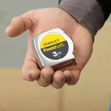 Ruleta PowerLock Stanley 0-33-218, Cu carcasa metalica, 3 m X 12.7 mm [1]
