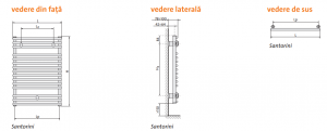 Radiator de baie drept, alb, L=900 x H=1134, Purmo Santorini [2]