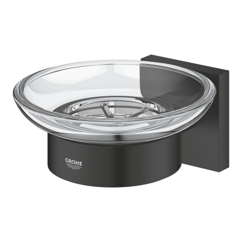 Savoniera Grohe Start Cube w.holver, montare pe perete, fixare ascunsa, cu suport, negru [1]