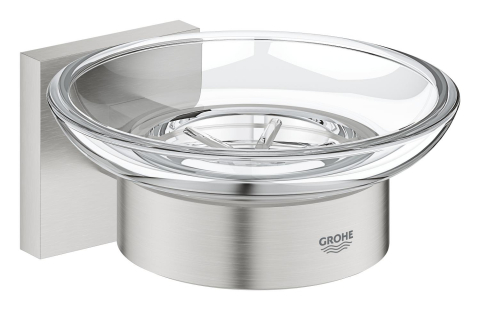 Obiecte sanitare - Savoniera Grohe Start Cube montare pe perete, cu suport, crom mat