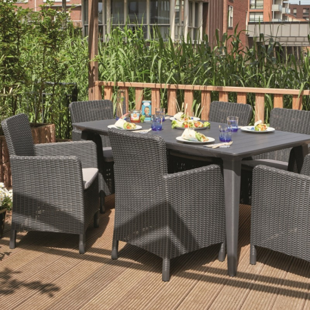 Scaun grafit, imitatie de ratan, Keter Mallorca [4]