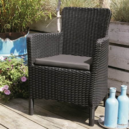 Scaun grafit, imitatie de ratan, Keter Mallorca [1]