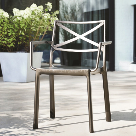 Mobilier de gradina - Scaun gri, Keter Metalix