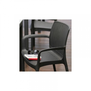 Mobilier de gradina - Scaun gri, Curver Bali