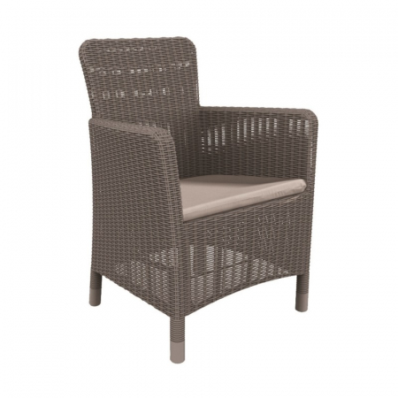 Mobilier de gradina - Scaun imitatie rattan bej, Keter Trenton