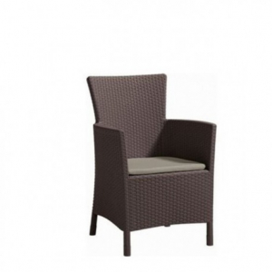 Scaun pentru gradina, maro, imitatie de ratan, Curver Iowa [5]