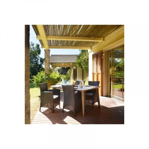 Scaun pentru gradina, maro, imitatie de ratan, Curver Iowa [4]