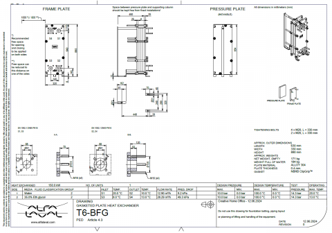 Schimbator de caldura cu placi 150 kW, ALFA LAVAL T6-BFG 51 placi ALLOY 304 [3]