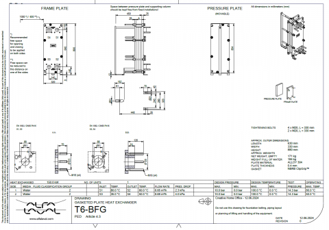Schimbator de caldura cu placi 150 kW, ALFA LAVAL T6-BFG 51 placi ALLOY 304 [4]