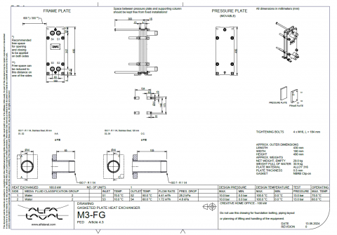 Schimbator de caldura cu placi ALFA LAVAL M3-FG 21 PLACI - 100 kW [2]