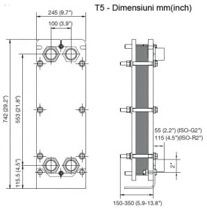 Schimbator de caldura cu placi ALFA LAVAL T5-MFG 27PL - 500 kW [1]