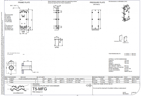 Schimbator de caldura cu placi ALFA LAVAL T5-MFG 17PL - 300 kW [2]