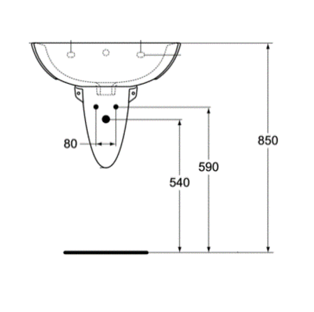 Semi-piedestal 50 cm Ideal Standard gama Eurovit [1]