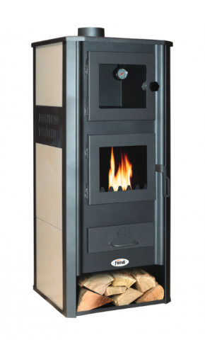 Cazane, seminee si arzatoare - Semineu pe combustibil solid Ferroli, dotat cu cuptor, model Mirano C 12 kw