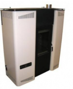 Semineu pe peleti, 10 kW, bej, Step Airpellet 10 Slim [1]