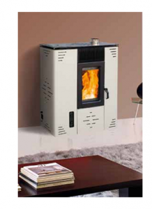 Seminee pe peleti/lemn - Semineu pe peleti, 10 kW, bej, Step Airpellet 10 Slim