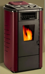 Seminee pe peleti/lemn - Semineu pe peleti, 12 kW, bordeaux, Step Idea Pellet 12