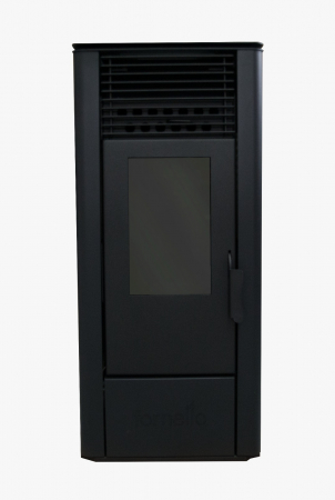 Semineu pe peleti cu aer cald Fornello, model Sophia Premium 11 kw, bordeaux, tiraj fortat, telecomanda, focar din fonta [2]