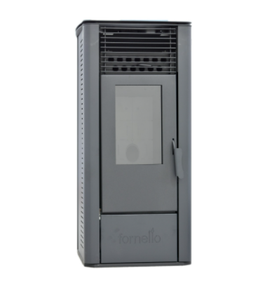 Semineu pe peleti cu tiraj fortat, 11 kW, negru, Fornello Sophia Premium [2]