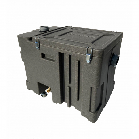 Separatoare de grasimi - Separator de de grasimi din polietilena debit 0.5 l/s 520x340x380 Antracit - Vodaland gama Clean