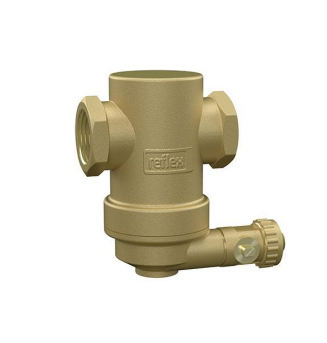 Tevi, fitinguri, robineti si accesorii - Separator de murdărie și nămol, orizontal, din alamă, cu magnet, 10bar, 110°C, Reflex Exdirt D 3/4 M, orizontal