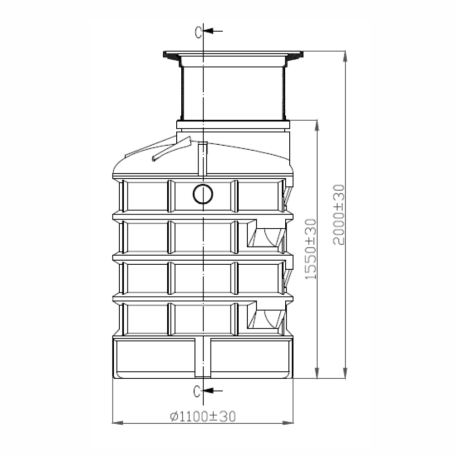SEPARATOARE GRASIMI/HIDROCARBURI - SEPARATOR GRASIMI CAROSABIL V-PEHD SUBTERAN NG2 - VALROM GAMA aquaClean
