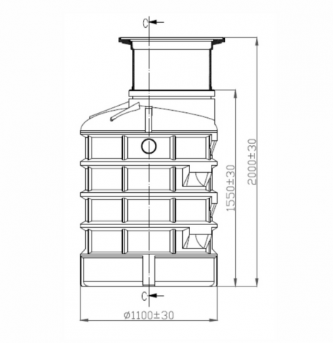 SEPARATOARE GRASIMI/HIDROCARBURI - SEPARATOR GRASIMI CAROSABIL V-PEHD SUBTERAN NG4 - VALROM GAMA aquaClean