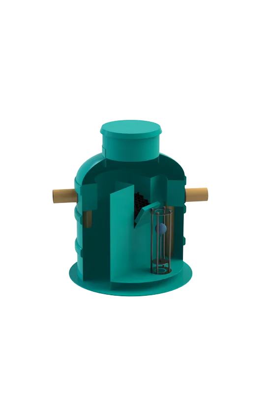 Tevi, fitinguri, robineti si accesorii - Separator hidrocarburi GRP OilBase OB1-15(75)LS D1800 H2115 TN1500 Ø315 - Vodaland gama Clean