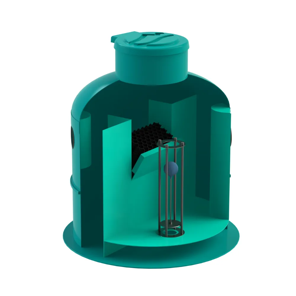 Instalatii de apa si canalizare - Separator hidrocarburi GRP OilBase OB2-3LS D1400 H1865 TN600 D.110 dubla trapa de namol Vodaland gama Clean