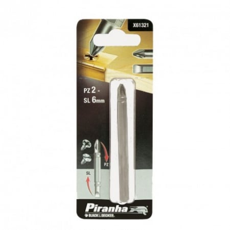 Masini de gaurit si insurubat - Bit Dublu PZ 2 - SL 6 Black+Decker X61321