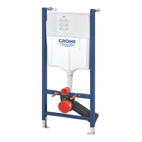 Set 2 in 1 rezervor WC Grohe Solido, WC, 1, 13m, cadru otel, suporti perete, fara placa de actionare [1]