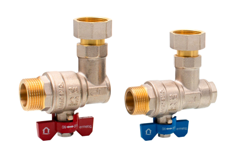 Robineti, reductoare si aerisitoare - Set 2 robineti coltar cu olandez Ermetiq 1x1/2 - 1x3/4 MF