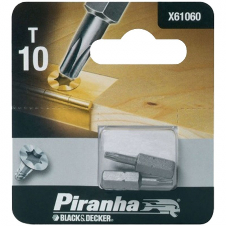Masini de gaurit si insurubat - Set 2 Biti TORX T10 Black+Decker X61060