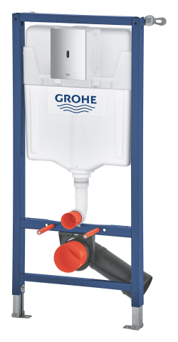 Set 3 in 1 rezervor WC Grohe Rapid SL 3in1 WC 3-6 l 1, 13m s, placa actionare cu infrarosu, cadru, ajustabil, otel [2]