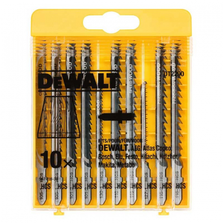 Dispozitive pentru prelucrarea lemnului - Set 10 Lame Diferite DeWalt DT2290 Lemn