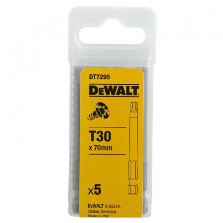 Scule si dispozitive de lucru - Set 5 biti DeWALT DT7295 Torx 70mm T30