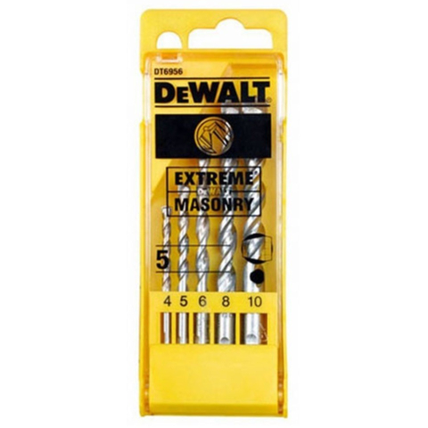 Scule si dispozitive de lucru - Set 5 burghie zidarie Extreme Dewalt 4/5/6/8/10mm - DT6956