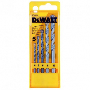 Masini de gaurit si insurubat - Set 5 burghie pentru zidarie 4.5.6.8.10mm DeWalt - DT6952-QZ