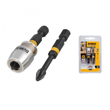 Masini de gaurit si insurubat - Set Biti Extreme FLEXTORQ DeWalt DT70536T PH2 x 50 mm