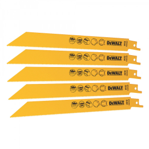 Scule si dispozitive de lucru - Set 5 lame fierastrau orizontal 203x1.8mm metal DeWalt - DT2353-QZ