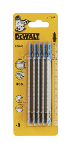 Scule si dispozitive de lucru - Set 5 lame HSS pentru fierastrau pendular 132x1.2mm metal DeWalt - DT2085-QZ