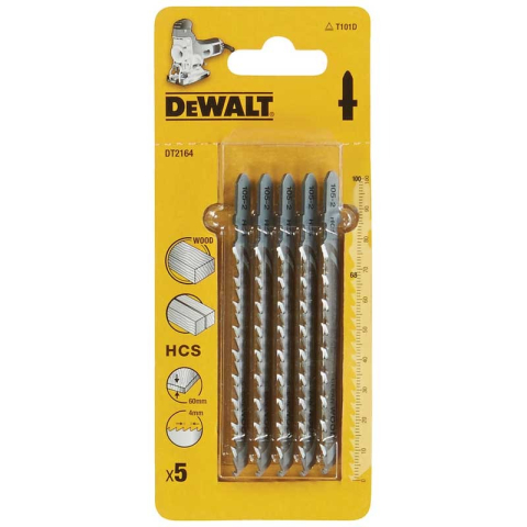 Scule si dispozitive de lucru - Set 5 lame DeWALT DT2164 HCS fierastrau pendular lemn