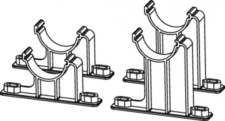 Set de fixare in perete pentru distribuitor industrial 1 1/2" TECEFloor SLQ [1]