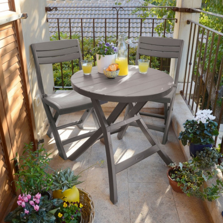 Seturi de mobilier - Set mobilier de gradina, masa si 2 scaune, cappuccino, Keter Jazz